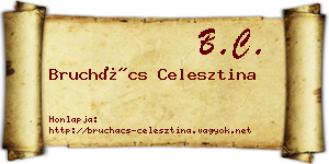 Bruchács Celesztina névjegykártya